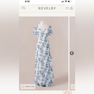 Revelry floral bridesmaid dress, size 6.